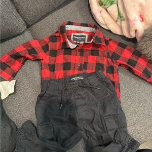 Kenneth Cole Red and Black Kids Matching Set